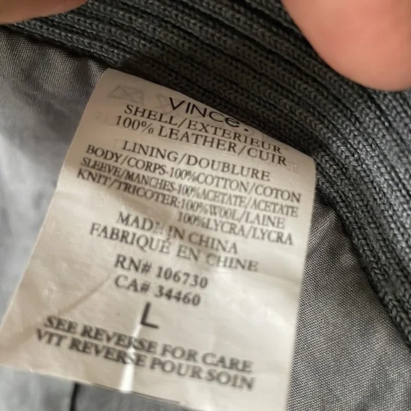 COPY - EUC VINCE SUEDE WATERFALL COLLAR ZIP JACKET. SIZE L - Picture 11 of 14